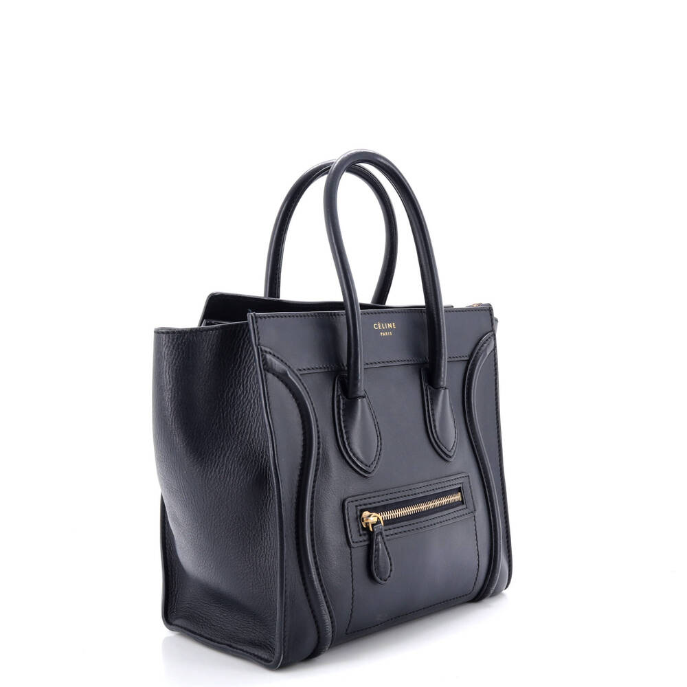 Celine Luggage Bag Grainy Leather Micro #229532C14B - Picture 2 of 7